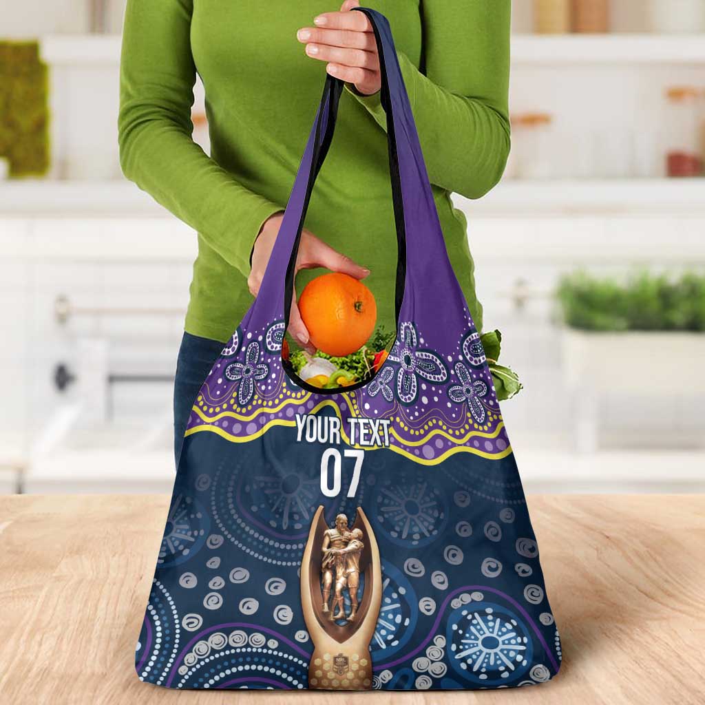 Melbourne Rugby NRL Custom Indigenous Grocery Bag Raging Storms - Aussie Hoodie