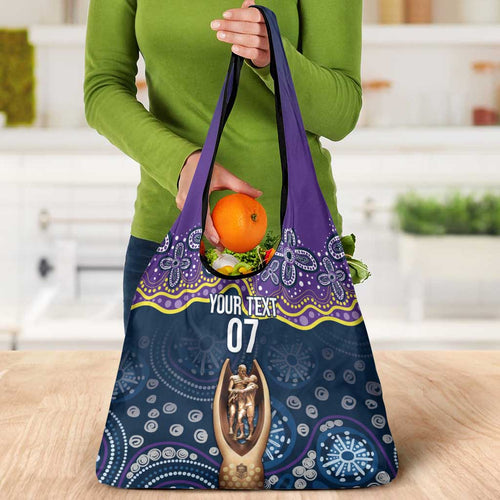 Melbourne Rugby NRL Custom Indigenous Grocery Bag Raging Storms - Aussie Hoodie