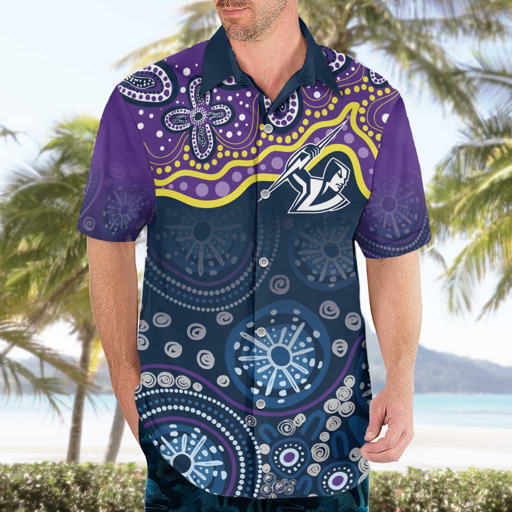 Melbourne Rugby NRL Custom Indigenous Hawaiian Shirt Raging Storms - Aussie Hoodie