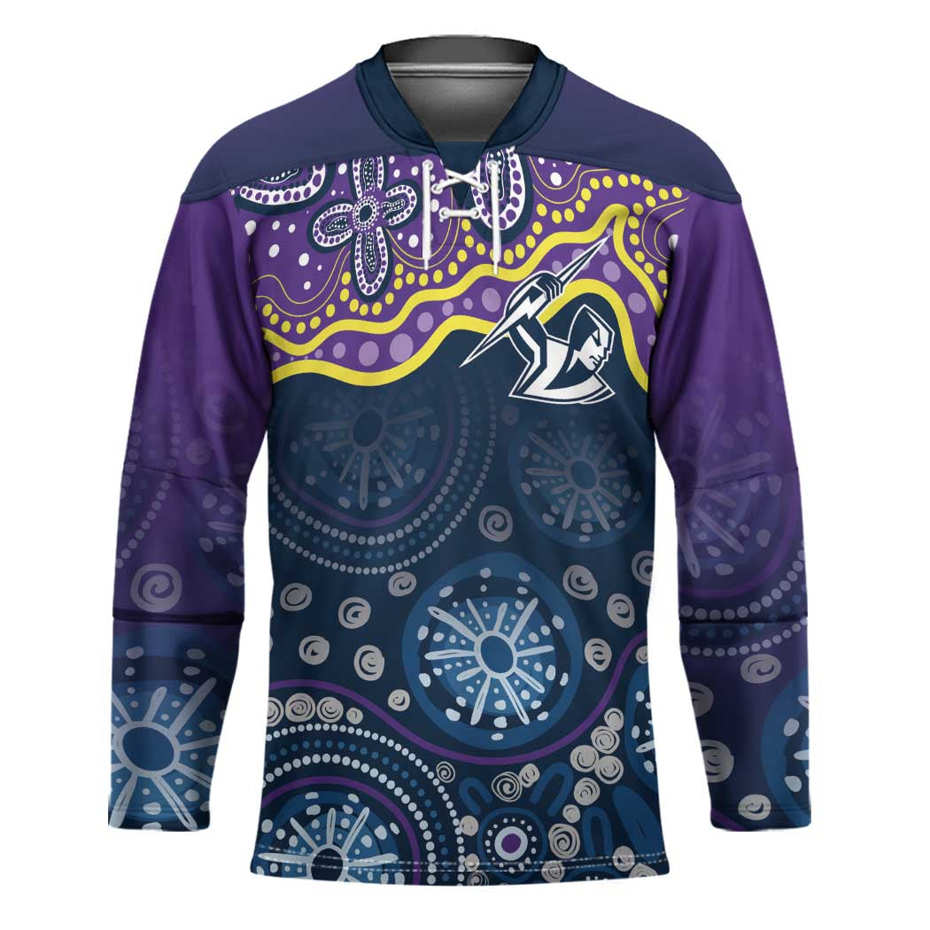 Melbourne Rugby NRL Custom Indigenous Hockey Jersey Raging Storms - Aussie Hoodie