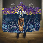 Melbourne Rugby NRL Custom Indigenous Hooded Blanket Raging Storms - Aussie Hoodie