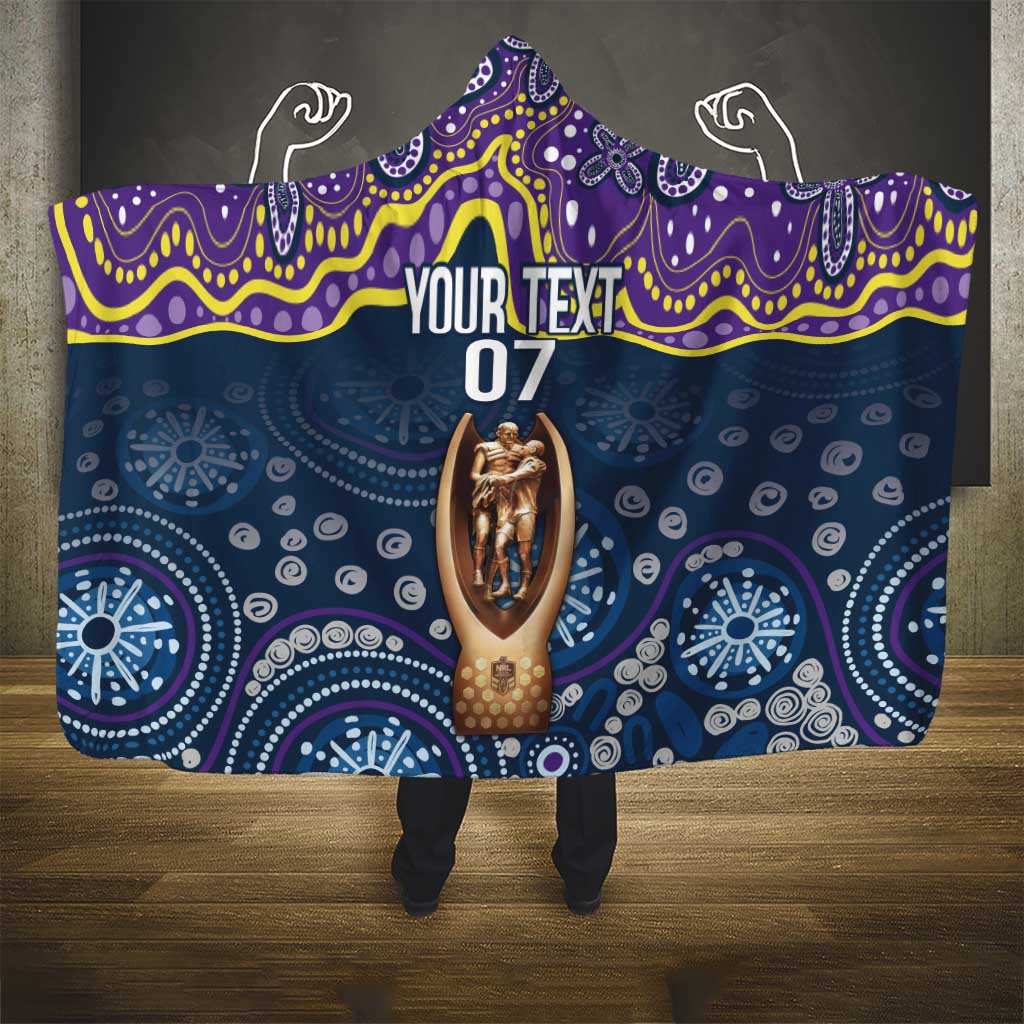 Melbourne Rugby NRL Custom Indigenous Hooded Blanket Raging Storms - Aussie Hoodie