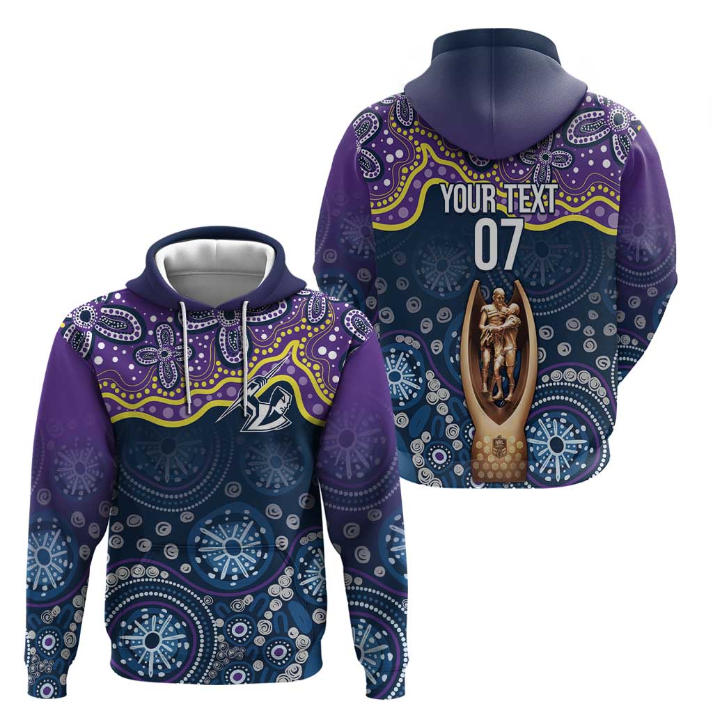 Melbourne Rugby NRL Custom Indigenous Hoodie Raging Storms - Aussie Hoodie
