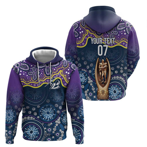 Melbourne Rugby NRL Custom Indigenous Hoodie Raging Storms - Aussie Hoodie