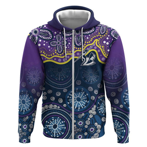 Melbourne Rugby NRL Custom Indigenous Hoodie Raging Storms - Aussie Hoodie