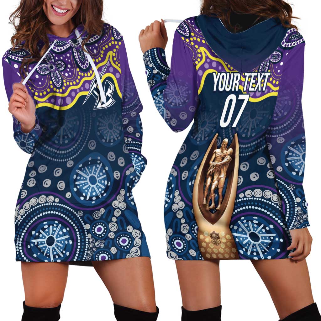 Melbourne Rugby NRL Custom Indigenous Hoodie Dress Raging Storms - Aussie Hoodie