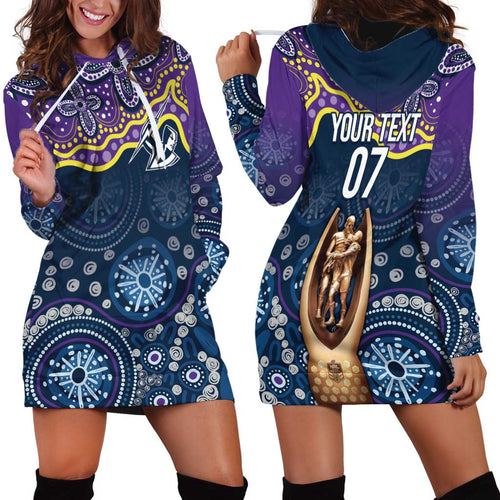 Melbourne Rugby NRL Custom Indigenous Hoodie Dress Raging Storms - Aussie Hoodie