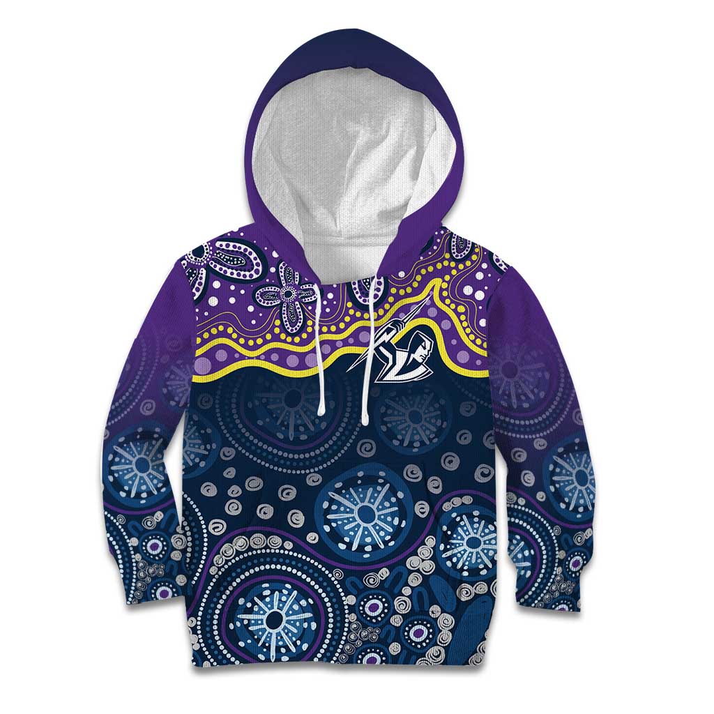Melbourne Rugby NRL Custom Indigenous Kid Hoodie Raging Storms - Aussie Hoodie