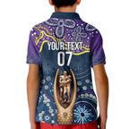 Melbourne Rugby NRL Custom Indigenous Kid Polo Shirt Raging Storms - Aussie Hoodie
