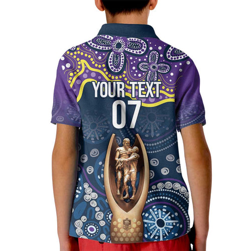 Melbourne Rugby NRL Custom Indigenous Kid Polo Shirt Raging Storms - Aussie Hoodie