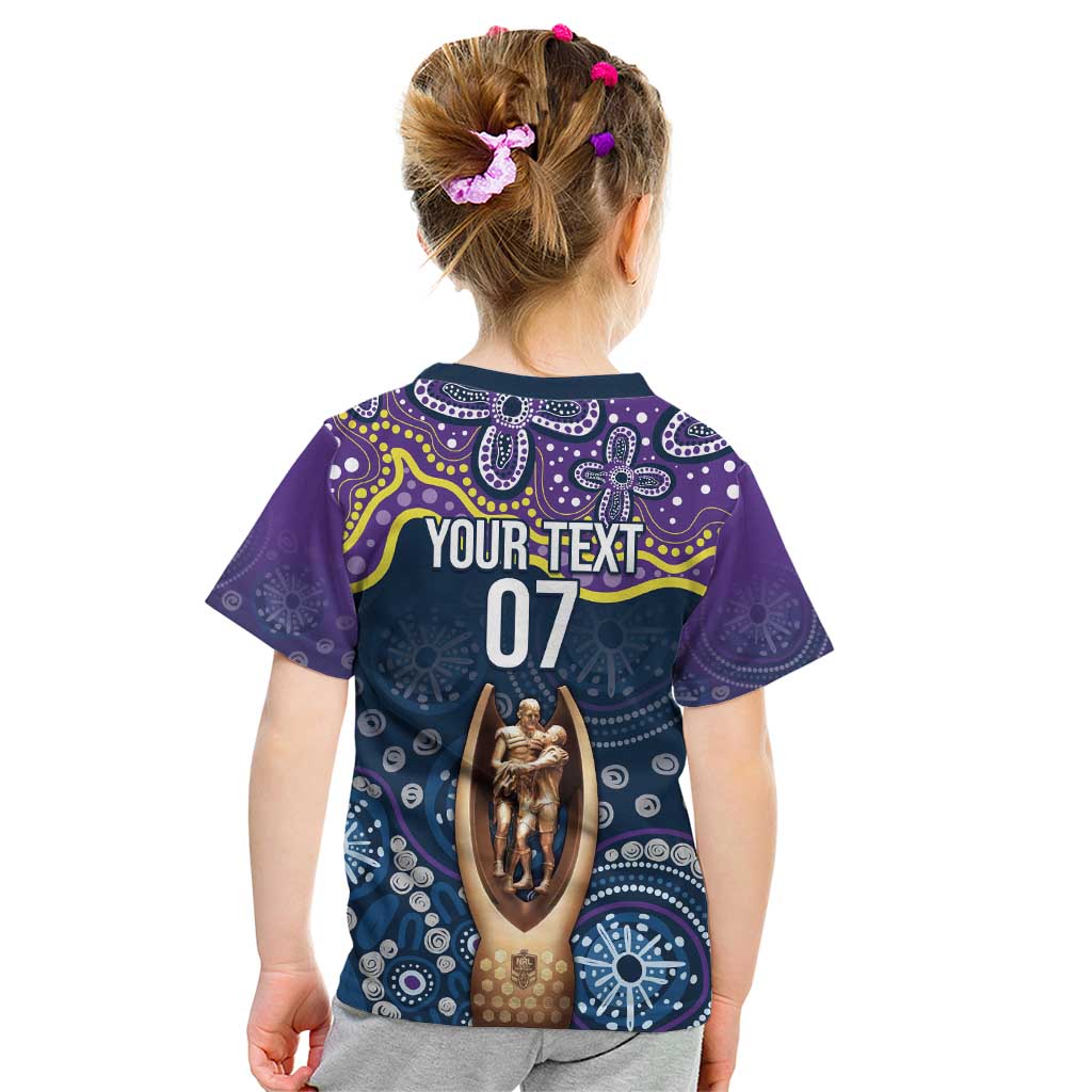 Melbourne Rugby NRL Custom Indigenous Kid T Shirt Raging Storms - Aussie Hoodie
