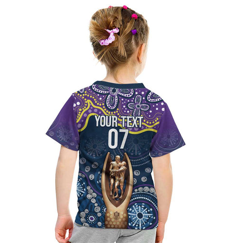Melbourne Rugby NRL Custom Indigenous Kid T Shirt Raging Storms - Aussie Hoodie