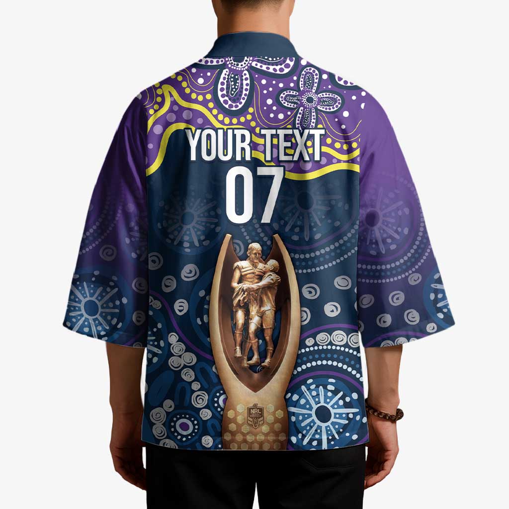 Melbourne Rugby NRL Custom Indigenous Kimono Raging Storms - Aussie Hoodie