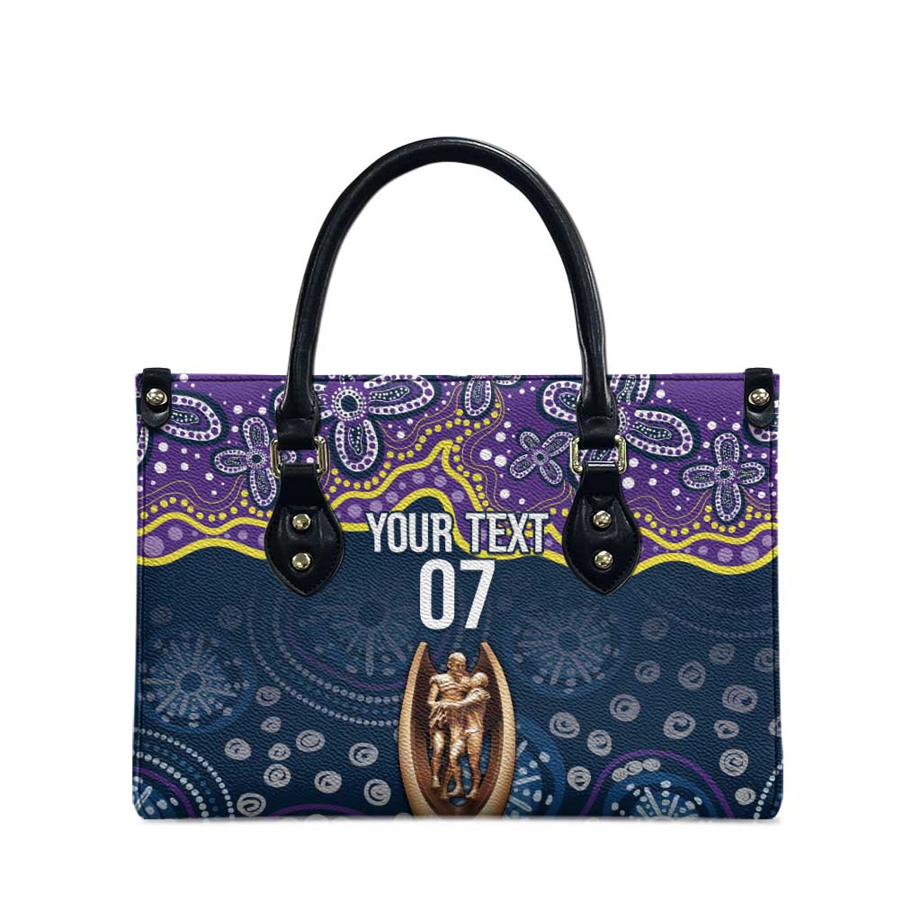 Melbourne Rugby NRL Custom Indigenous Leather Bag Raging Storms - Aussie Hoodie