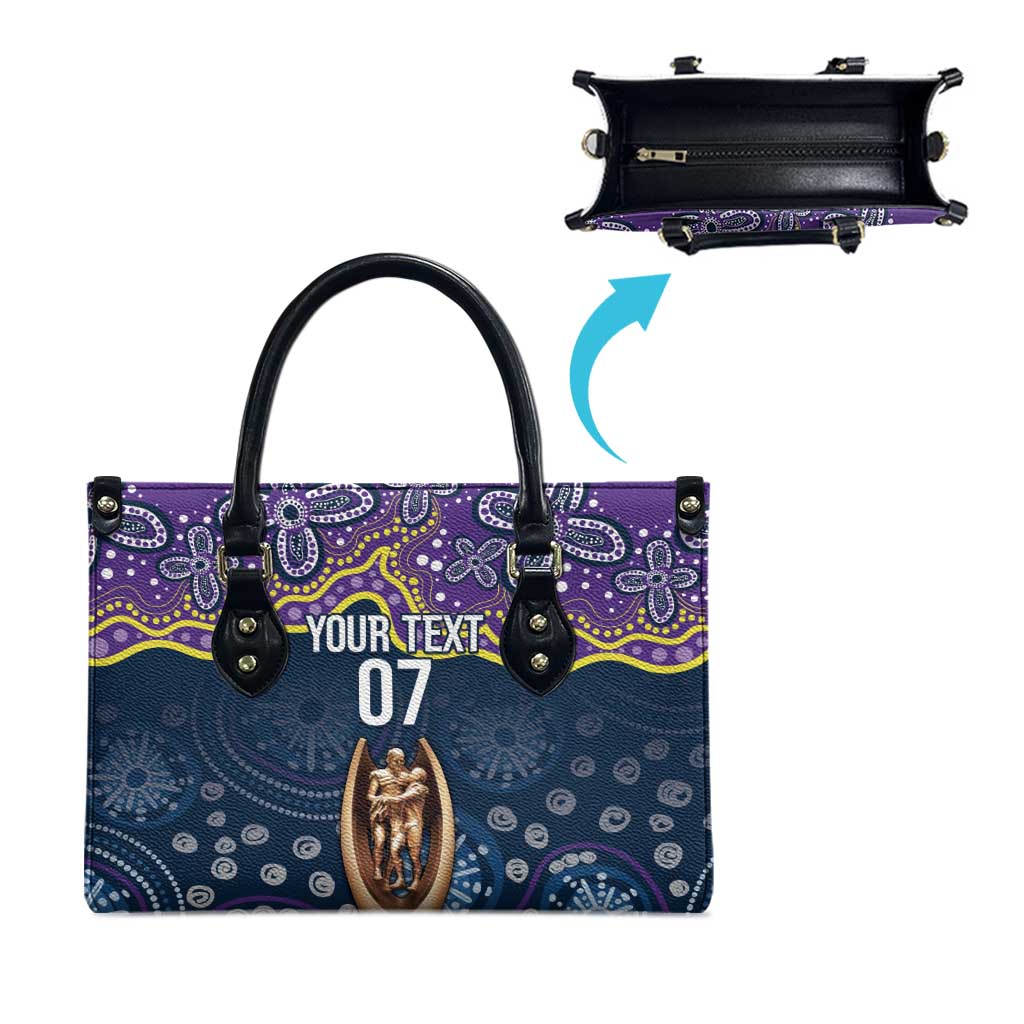 Melbourne Rugby NRL Custom Indigenous Leather Bag Raging Storms - Aussie Hoodie