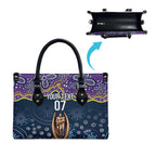 Melbourne Rugby NRL Custom Indigenous Leather Bag Raging Storms - Aussie Hoodie