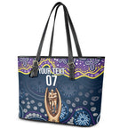 Melbourne Rugby NRL Custom Indigenous Leather Tote Bag Raging Storms - Aussie Hoodie