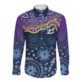 Melbourne Rugby NRL Custom Indigenous Long Sleeve Button Shirt Raging Storms - Aussie Hoodie