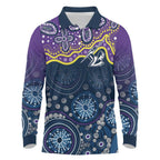 Melbourne Rugby NRL Custom Indigenous Long Sleeve Polo Shirt Raging Storms - Aussie Hoodie