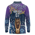 Melbourne Rugby NRL Custom Indigenous Long Sleeve Polo Shirt Raging Storms - Aussie Hoodie