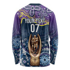 Melbourne Rugby NRL Custom Indigenous Long Sleeve Shirt Raging Storms - Aussie Hoodie