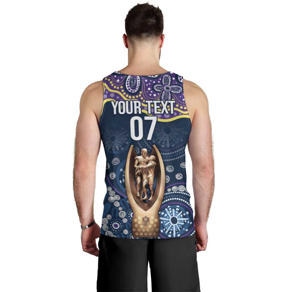 Melbourne Rugby NRL Custom Indigenous Men Tank Top Raging Storms - Aussie Hoodie