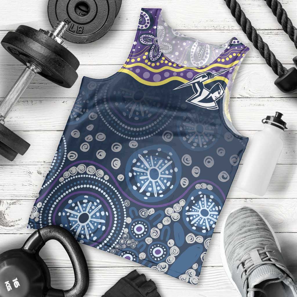Melbourne Rugby NRL Custom Indigenous Men Tank Top Raging Storms - Aussie Hoodie