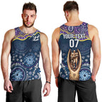 Melbourne Rugby NRL Custom Indigenous Men Tank Top Raging Storms - Aussie Hoodie
