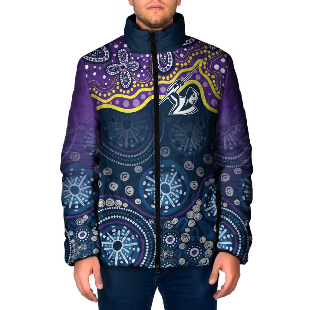 Melbourne Rugby NRL Custom Indigenous Padded Jacket Raging Storms - Aussie Hoodie