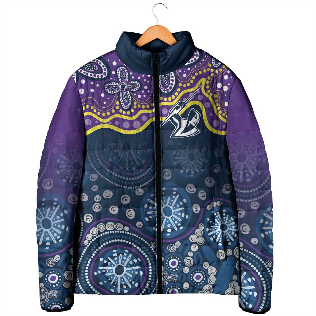 Melbourne Rugby NRL Custom Indigenous Padded Jacket Raging Storms - Aussie Hoodie