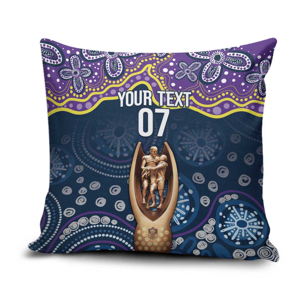 Melbourne Rugby NRL Custom Indigenous Pillow Cover Raging Storms - Aussie Hoodie