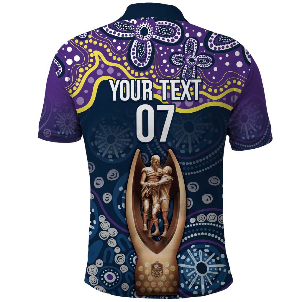 Melbourne Rugby NRL Custom Indigenous Polo Shirt Raging Storms - Aussie Hoodie