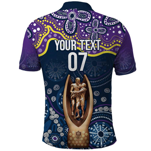 Melbourne Rugby NRL Custom Indigenous Polo Shirt Raging Storms - Aussie Hoodie