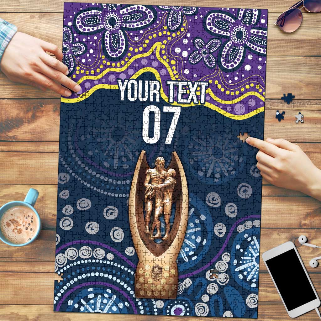Melbourne Rugby NRL Custom Indigenous Puzzle Raging Storms - Aussie Hoodie