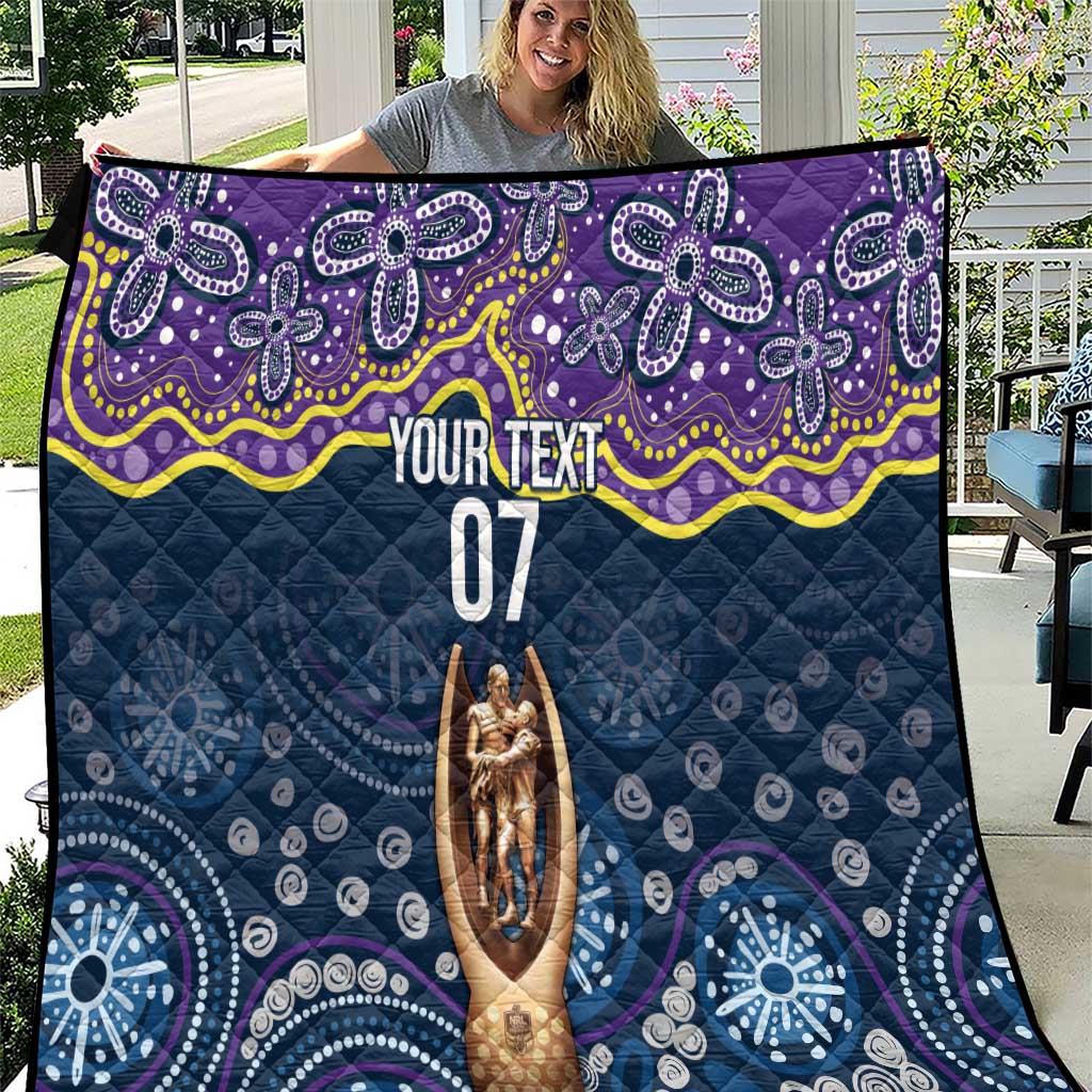Melbourne Rugby NRL Custom Indigenous Quilt Raging Storms - Aussie Hoodie