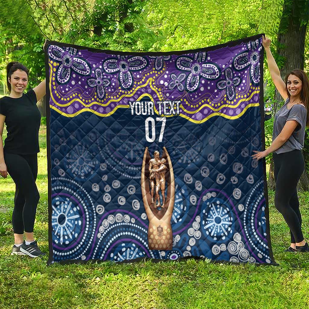 Melbourne Rugby NRL Custom Indigenous Quilt Raging Storms - Aussie Hoodie