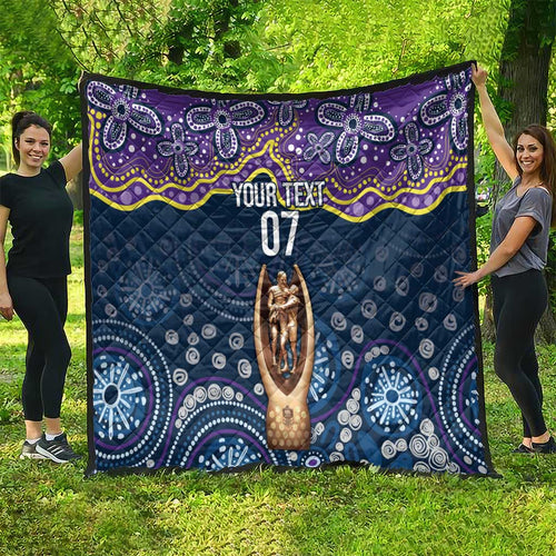 Melbourne Rugby NRL Custom Indigenous Quilt Raging Storms - Aussie Hoodie