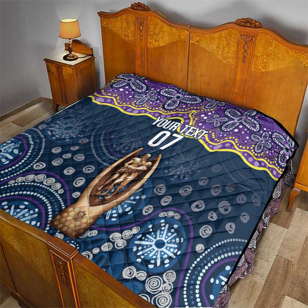 Melbourne Rugby NRL Custom Indigenous Quilt Raging Storms - Aussie Hoodie