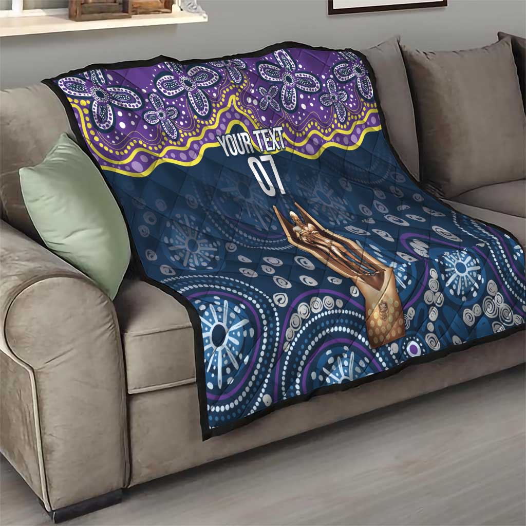 Melbourne Rugby NRL Custom Indigenous Quilt Raging Storms - Aussie Hoodie