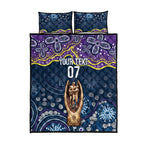 Melbourne Rugby NRL Custom Indigenous Quilt Bed Set Raging Storms - Aussie Hoodie