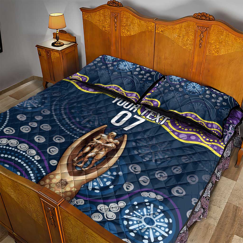 Melbourne Rugby NRL Custom Indigenous Quilt Bed Set Raging Storms - Aussie Hoodie