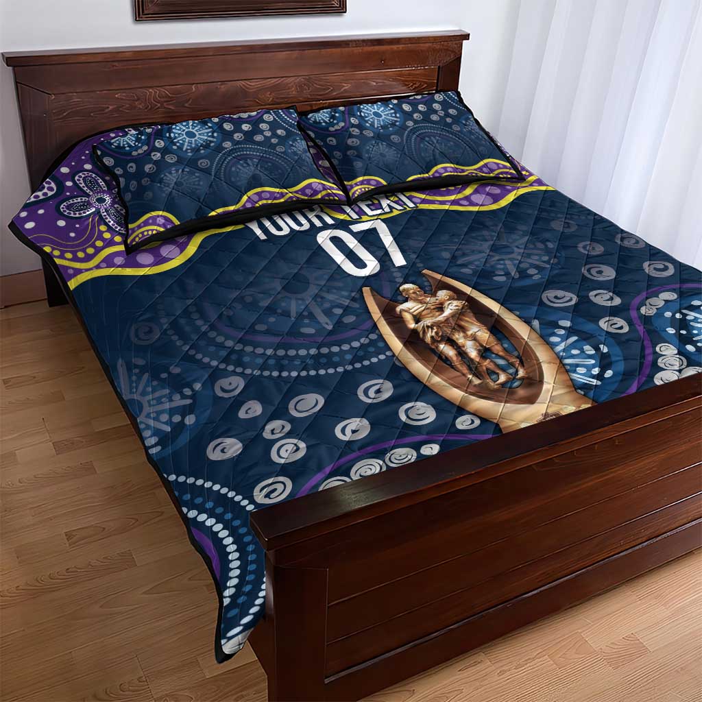 Melbourne Rugby NRL Custom Indigenous Quilt Bed Set Raging Storms - Aussie Hoodie