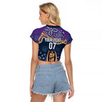 Melbourne Rugby NRL Custom Indigenous Raglan Cropped T Shirt Raging Storms - Aussie Hoodie