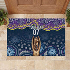 Melbourne Rugby NRL Custom Indigenous Rubber Doormat Raging Storms - Aussie Hoodie