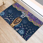 Melbourne Rugby NRL Custom Indigenous Rubber Doormat Raging Storms - Aussie Hoodie