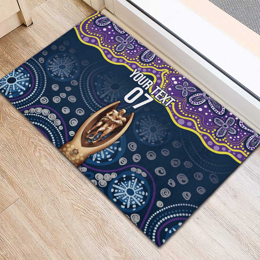 Melbourne Rugby NRL Custom Indigenous Rubber Doormat Raging Storms - Aussie Hoodie