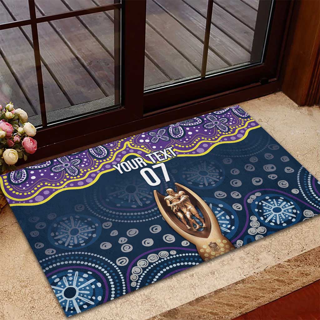 Melbourne Rugby NRL Custom Indigenous Rubber Doormat Raging Storms - Aussie Hoodie