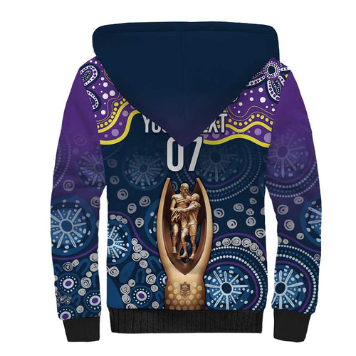 Melbourne Rugby NRL Custom Indigenous Sherpa Hoodie Raging Storms - Aussie Hoodie