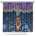 Melbourne Rugby NRL Custom Indigenous Shower Curtain Raging Storms - Aussie Hoodie