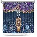 Melbourne Rugby NRL Custom Indigenous Shower Curtain Raging Storms - Aussie Hoodie